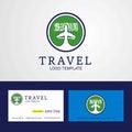Travel Saudi Arabia Creative Circle flag Logo and Business card