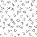 Travel seamless pattern, vector background. Vector illustration Royalty Free Stock Photo