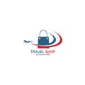 Travel Shopping logo design template