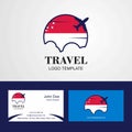 Travel Singapore Flag Logo and Visiting Card Design