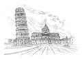 Travel sketch of Italy, Pisa