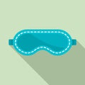 Travel sleeping mask icon, flat style Royalty Free Stock Photo