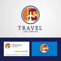 Travel Sri Lanka Creative Circle flag Logo and Business card design