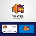 Travel Sri Lanka Flag Logo and Visiting Card Design