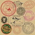 Travel stamps or symbols set Africa Royalty Free Stock Photo