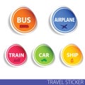 Travel sticker color vector