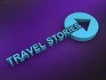 travel stories on purple Royalty Free Stock Photo