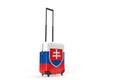 Travel suitcase with the flag of Slovakia. Travel concept. 3D Rendering