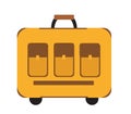 Travel Suitcase icon flat style. Classic with a handle. Luggage isolated on white background. Vector illustration Royalty Free Stock Photo