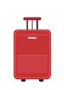 Travel Suitcase icon flat style. on wheels. Royalty Free Stock Photo