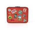 Travel Suitcase with stickers. Royalty Free Stock Photo