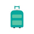 Travel suitcase on Wheels flat icon