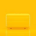 Travel suitcase yellow color minimal concept