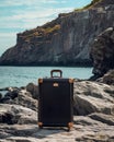 travel suitcases against an abstract background, embodying the essence of adventure and exploration.