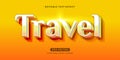 Travel Summer editable text effect vector