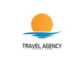 Travel agency sun light logo