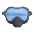 Travel swim mask icon cartoon vector. Scuba swimming