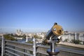 Travel telescope in Paris Royalty Free Stock Photo
