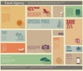 Travel template for interface or infographic