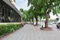 Footpaths along Ratchadamnoen Road, Bangkok, Thailand