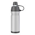 Travel thermo flask mockup, realistic style