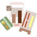 Travel ticket booking vector mobile phone icon