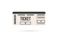 Travel ticket icon isolated on white background. Vector design element.