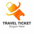 travel ticket logo design concept