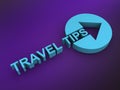 travel tips on purple Royalty Free Stock Photo