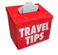 Travel Tips Suggestion Box Feedback Reviews Advice Information Royalty Free Stock Photo