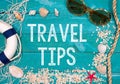 Travel Tips - summer beach holidays Royalty Free Stock Photo