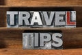 Travel tips tray Royalty Free Stock Photo