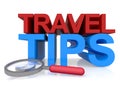 Travel tips on white