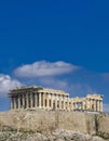 Travel to Athens Greece. Parthenon ancient temple on acropolis fortified hill. Royalty Free Stock Photo