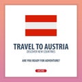 Travel to Austria. Discover and explore new countries. Adventure trip.