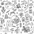 Travel to Baikal, Russia. Seamless pattern for your design