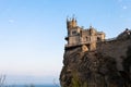 Swallow Nest Castle on Aurora Cliff in Crimea Royalty Free Stock Photo