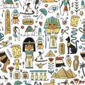 Travel to Egypt. Seamless pattern for your design