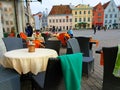 City Street Cafe In old town of Tallin relaxation and travel to Europa on holiday