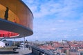 Panoramic view over Aarhus in Danmark.ARos museum Royalty Free Stock Photo