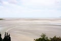 muddy tidal bay near Le Mont Saint-Michel island