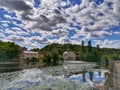Travel to France, Le Blanc, a small village on the banks of the Creuse. The mill, landscape.