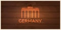 Travel to Germany, Berlin Poster skyline. Reichstag. Vector illustration.