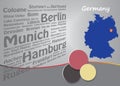 Travel to Germany template vector Royalty Free Stock Photo