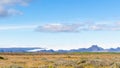 blue sky over icelandic landscape in autumn Royalty Free Stock Photo