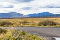 fields along Biskupstungnabraut road in Iceland Royalty Free Stock Photo