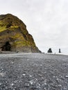 Halsanefshellir cave in Reynisfjall mount on beach