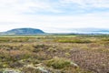 icelandic landscape with road Route 35 in autumn Royalty Free Stock Photo