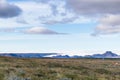 icelandic landscape in autumn evening Royalty Free Stock Photo