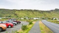 Thjodvegur road in in Vik I Myrdal village